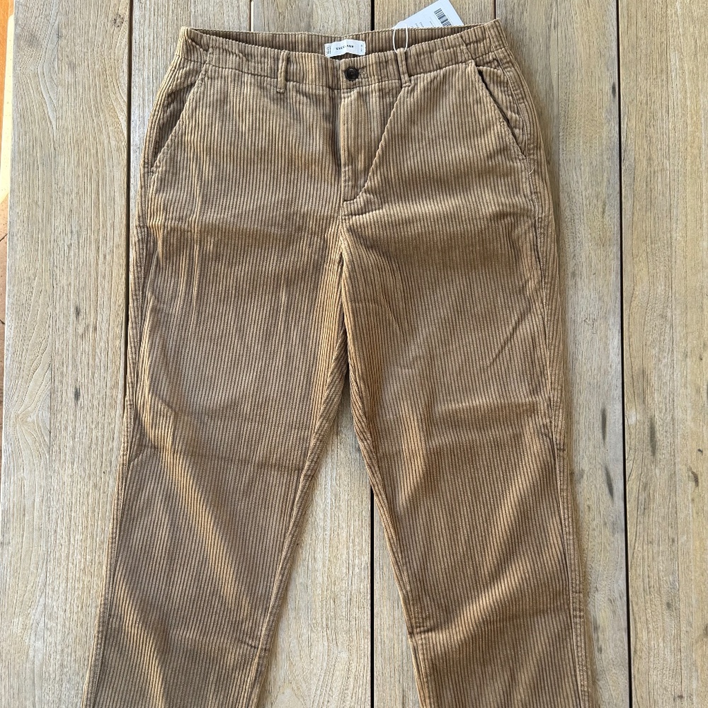 Everlane Wide Wale Corduroy Trouser Aged Brass 34x32 NWT
